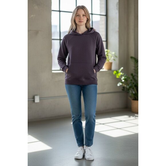 Nike Sweaters - Nike Womens M Sport Athletic Purple Pullover Cozy Hoodie Pockets Cotton Blend